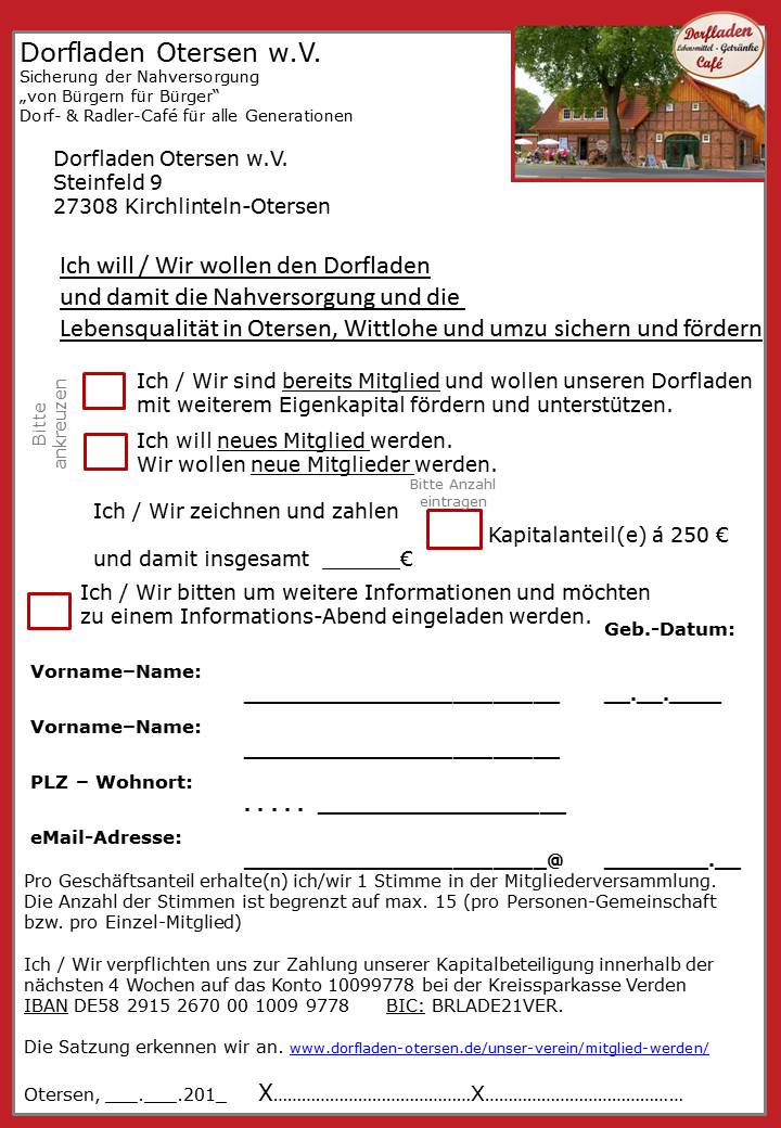 Mitgliedsantrag